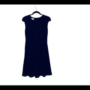 London Times Dress Lace Sleeveless Navy Blue Size 6